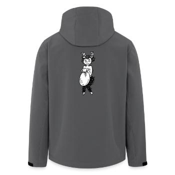 Krampus Shirt - Recycelte Männer Softshell-Jacke von Stanley/Stella - Anthrazit - Hinten - AI Model Male 185 light (185cm)