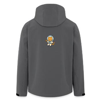 Astrokatze - Recycelte Männer Softshell-Jacke von Stanley/Stella - Anthrazit - Hinten - AI Model Male 185 light (185cm)