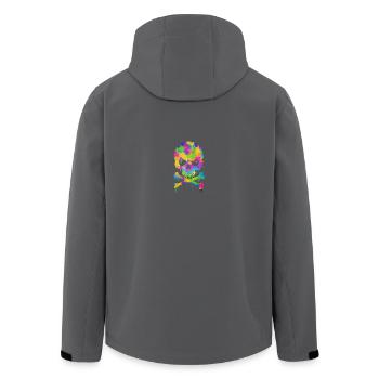 Trendy & Cool Abstrakt Graffiti Skull / Totenkopf - Recycelte Männer Softshell-Jacke von Stanley/Stella - Anthrazit - Hinten - AI Model Male 185 light (185cm)