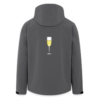 Glas mit Sekt - Recycelte Männer Softshell-Jacke von Stanley/Stella - Anthrazit - Hinten - AI Model Male 185 light (185cm)