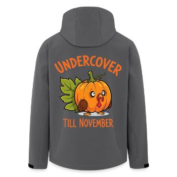 Undercover Truthahn - Recycelte Männer Softshell-Jacke von Stanley/Stella - Anthrazit - Hinten - AI Model Male 185 light (185cm)