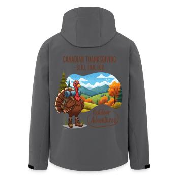 Kanadisches Thanksgiving Abenteuer - Recycelte Männer Softshell-Jacke von Stanley/Stella - Anthrazit - Hinten - AI Model Male 185 light (185cm)