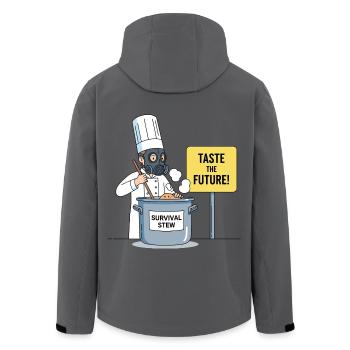 Taste the Future ! - Recycelte Männer Softshell-Jacke von Stanley/Stella - Anthrazit - Hinten - AI Model Male 185 light (185cm)