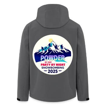 Snowbombing 2025 - Recycelte Männer Softshell-Jacke von Stanley/Stella - Anthrazit - Hinten - AI Model Male 185 light (185cm)
