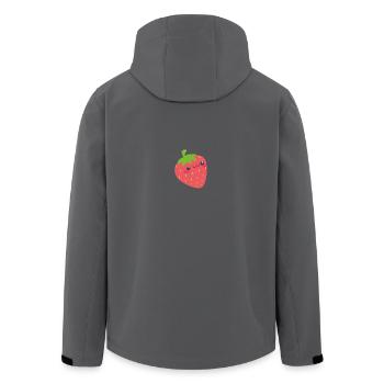 Erdbeere - Recycelte Männer Softshell-Jacke von Stanley/Stella - Anthrazit - Hinten - AI Model Male 185 light (185cm)