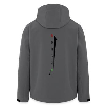 Les vitesses de la moto - Veste softshell homme en polyester recyclé Stanley/Stella - charbon - Dos - AI Model Male 185 light (185cm)