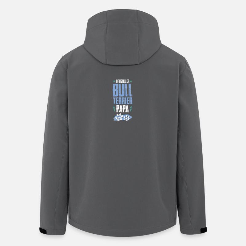 bull terrier hunde papa - Recycelte Männer Softshell-Jacke von Stanley/Stella - Anthrazit