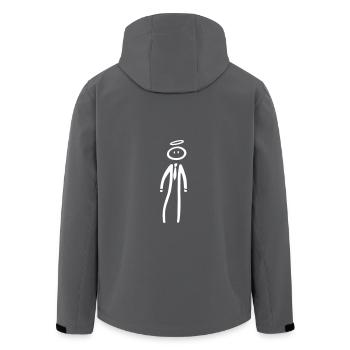 Mann im Anzug - Recycelte Männer Softshell-Jacke von Stanley/Stella - Anthrazit - Hinten - AI Model Male 185 light (185cm)