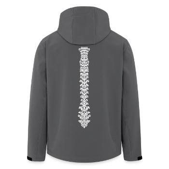 Backbone-Wirbelsäulendesign - Recycelte Männer Softshell-Jacke von Stanley/Stella - Anthrazit - Hinten - AI Model Male 185 light (185cm)