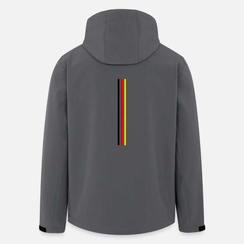 Germany World Cup three stripes - Men’s Recycled Softshell Jacket by Stanley/Stella - anthracite