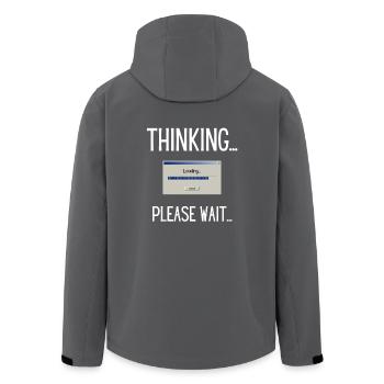 Thinking, please wait. - Recycelte Männer Softshell-Jacke von Stanley/Stella - Anthrazit - Hinten - AI Model Male 185 light (185cm)
