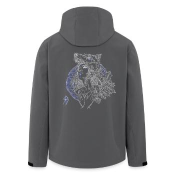 Schildmaid - Recycelte Männer Softshell-Jacke von Stanley/Stella - Anthrazit - Hinten - AI Model Male 185 light (185cm)
