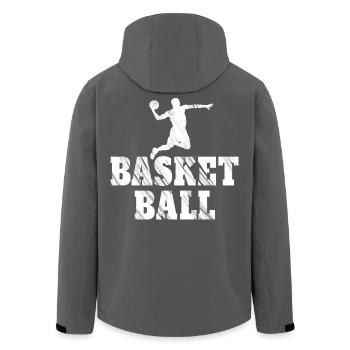 Basketball - Ballsport Fan von Dunks - Recycelte Männer Softshell-Jacke von Stanley/Stella - Anthrazit - Hinten - AI Model Male 185 light (185cm)