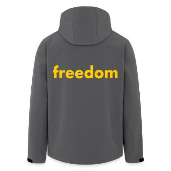 Freedom - Recycelte Männer Softshell-Jacke von Stanley/Stella - Anthrazit - Hinten - AI Model Male 185 light (185cm)