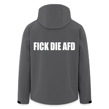 Fick die afd - Recycelte Männer Softshell-Jacke von Stanley/Stella - Anthrazit - Hinten - AI Model Male 185 light (185cm)