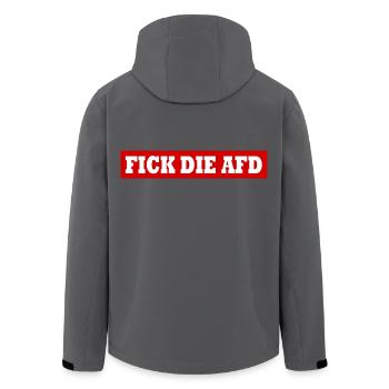 Fick die afd - Recycelte Männer Softshell-Jacke von Stanley/Stella - Anthrazit - Hinten - AI Model Male 185 light (185cm)