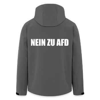 Nein zu afd - Recycelte Männer Softshell-Jacke von Stanley/Stella - Anthrazit - Hinten - AI Model Male 185 light (185cm)