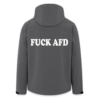 Fuck afd - Recycelte Männer Softshell-Jacke von Stanley/Stella - Anthrazit - Hinten - AI Model Male 185 light (185cm)