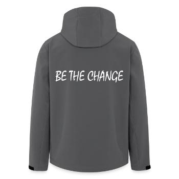 be the change - Recycelte Männer Softshell-Jacke von Stanley/Stella - Anthrazit - Hinten - AI Model Male 185 light (185cm)
