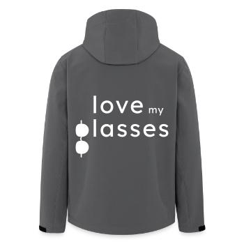 Love my Glasses Geschenk - Recycelte Männer Softshell-Jacke von Stanley/Stella - Anthrazit - Hinten - AI Model Male 185 light (185cm)
