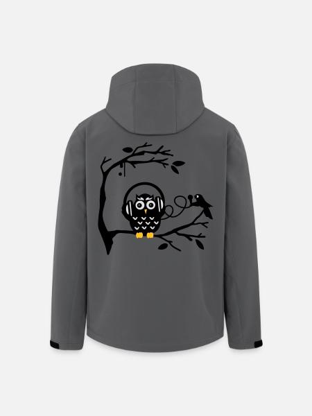 Écouter de la musique - Veste softshell homme en polyester recyclé Stanley/Stella - charbon