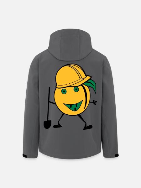 Orangen Bauarbeiter - Recycelte Männer Softshell-Jacke von Stanley/Stella - Anthrazit