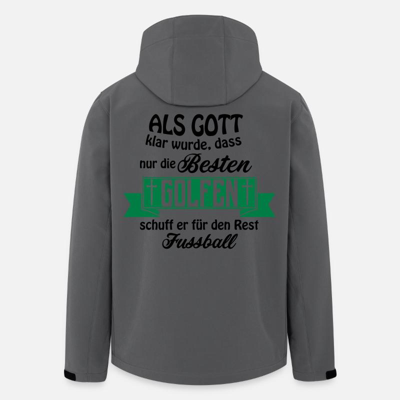 Als Gott Golfen Fussball - Recycelte Männer Softshell-Jacke von Stanley/Stella - Anthrazit