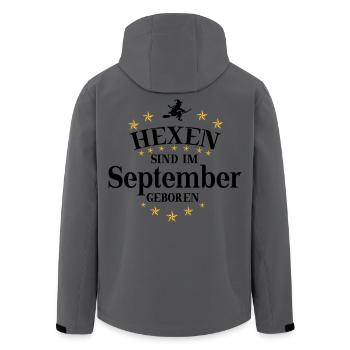 Sorcières de septembre - Veste softshell homme en polyester recyclé Stanley/Stella - charbon - Dos - AI Model Male 185 light (185cm)