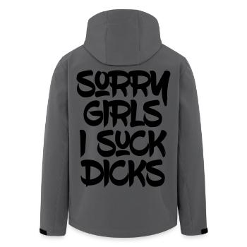 Désolé les filles je suce des queues - Veste softshell homme en polyester recyclé Stanley/Stella - charbon - Dos - AI Model Male 185 light (185cm)