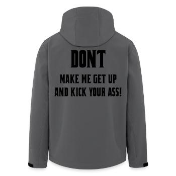 Lass mich nicht aus meinem Rollstuhl aussteigen # - Recycelte Männer Softshell-Jacke von Stanley/Stella - Anthrazit - Hinten - AI Model Male 185 light (185cm)