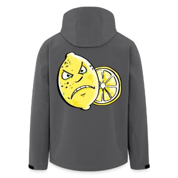 Bin sour - lemon - citrus - Men’s Recycled Softshell Jacket by Stanley/Stella - anthracite - Back - AI Model Male 185 light (185cm)