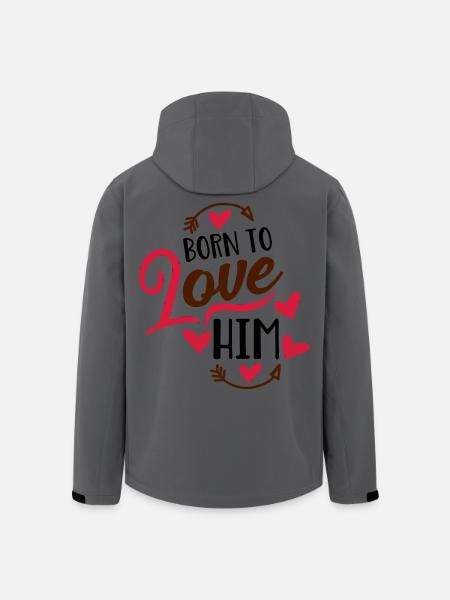 love - Men’s Recycled Softshell Jacket by Stanley/Stella - anthracite