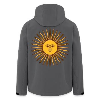 flammende sonne - Recycelte Männer Softshell-Jacke von Stanley/Stella - Anthrazit - Hinten - AI Model Male 185 light (185cm)