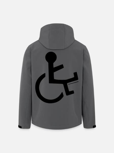 Wheelchair user with broken leg # - Men’s Recycled Softshell Jacket by Stanley/Stella - anthracite