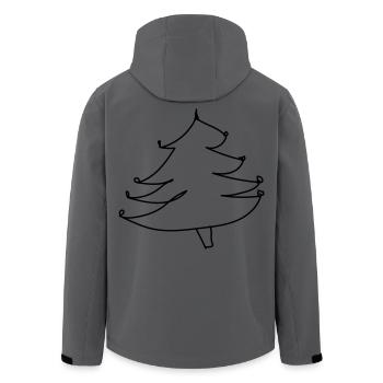Pull sapin de Noël (faux pull de Noël) - Veste softshell homme en polyester recyclé Stanley/Stella - charbon - Dos - AI Model Male 185 light (185cm)
