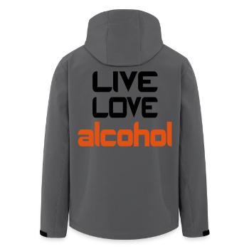 alcool - Veste softshell homme en polyester recyclé Stanley/Stella - charbon - Dos - AI Model Male 185 light (185cm)