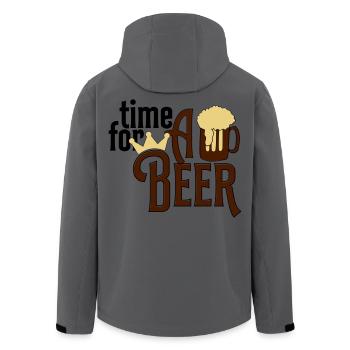 Bière - Veste softshell homme en polyester recyclé Stanley/Stella - charbon - Dos - AI Model Male 185 light (185cm)