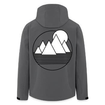 Paysage désertique minimaliste - Veste softshell homme en polyester recyclé Stanley/Stella - charbon - Dos - AI Model Male 185 light (185cm)