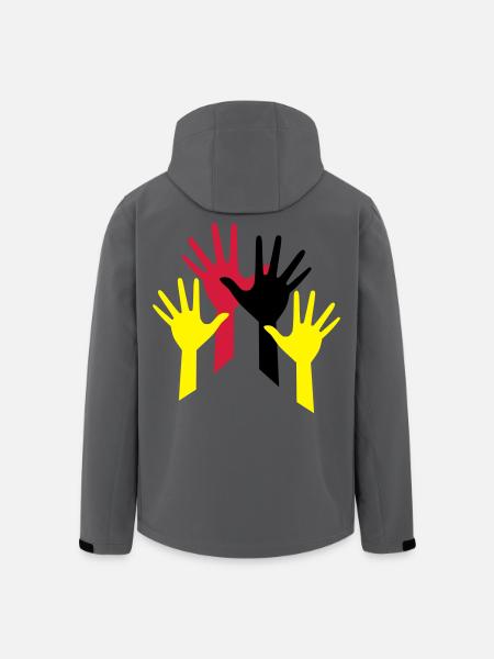 haende - Recycelte Männer Softshell-Jacke von Stanley/Stella - Anthrazit