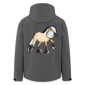 Nele der Norweger - Recycelte Männer Softshell-Jacke von Stanley/Stella - Anthrazit - Hinten - AI Model Male 185 light (185cm)