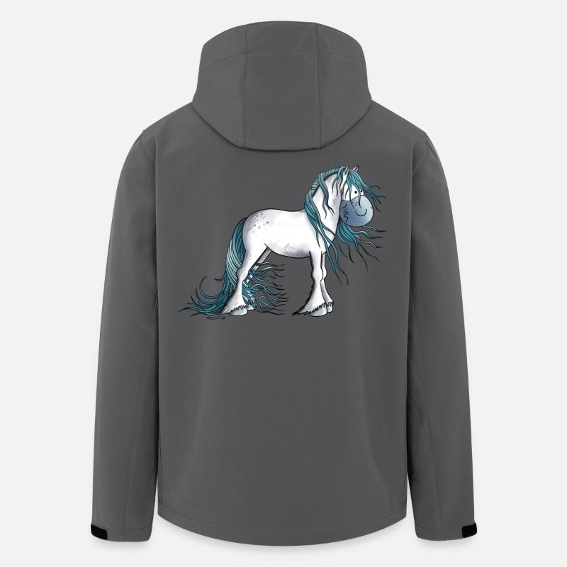 Fantasy Pferd - Recycelte Männer Softshell-Jacke Discoverer von Stanley/Stella - Anthrazit