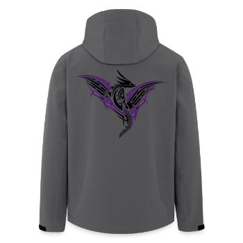 Fantasy dragon with large wings - Men’s Recycled Softshell Jacket by Stanley/Stella - anthracite - Back - AI Model Male 185 light (185cm)