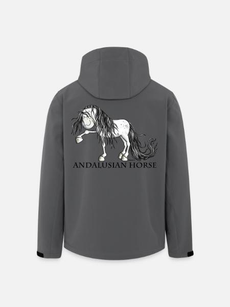 Andalusian Horse - Men’s Recycled Softshell Jacket by Stanley/Stella - anthracite
