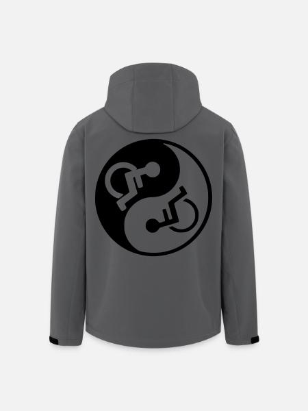 Rollstuhl Yin und Yang Symbol Bild # - Recycelte Männer Softshell-Jacke von Stanley/Stella - Anthrazit