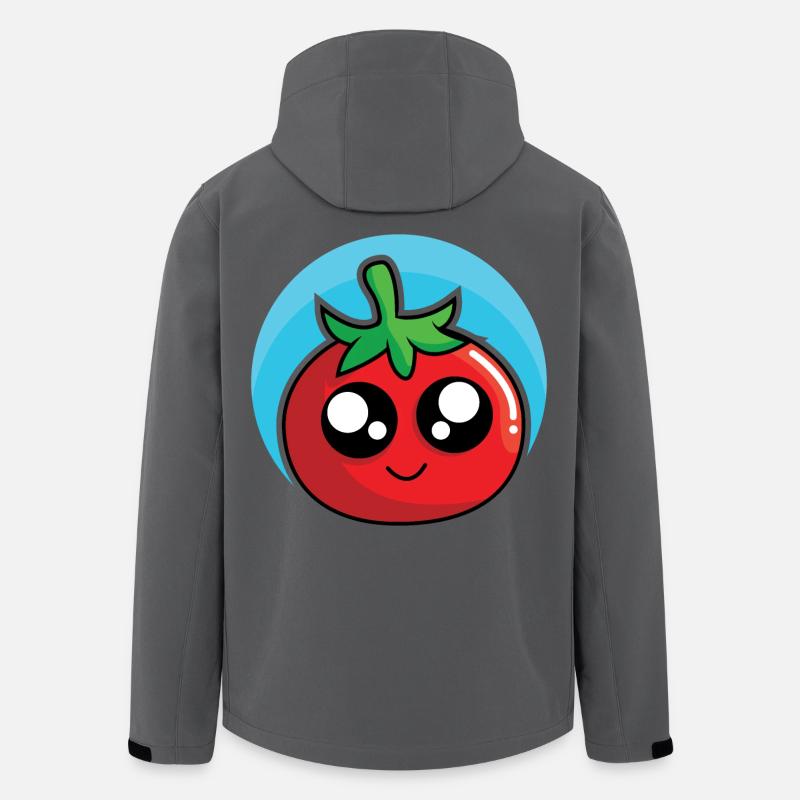 Fröhliche Tomate - Recycelte Männer Softshell-Jacke von Stanley/Stella - Anthrazit