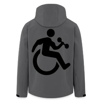 Rollstuhl-Fitness-Symbol # - Recycelte Männer Softshell-Jacke von Stanley/Stella - Anthrazit - Hinten - AI Model Male 185 light (185cm)