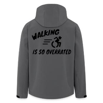 Gehen wird für Rollstuhlfahrer überschätzt # - Recycelte Männer Softshell-Jacke von Stanley/Stella - Anthrazit - Hinten - AI Model Male 185 light (185cm)