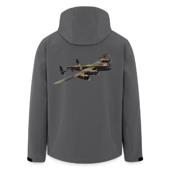 Avro Lancaster - Men’s Recycled Softshell Jacket by Stanley/Stella - anthracite - Back - AI Model Male 185 light (185cm)