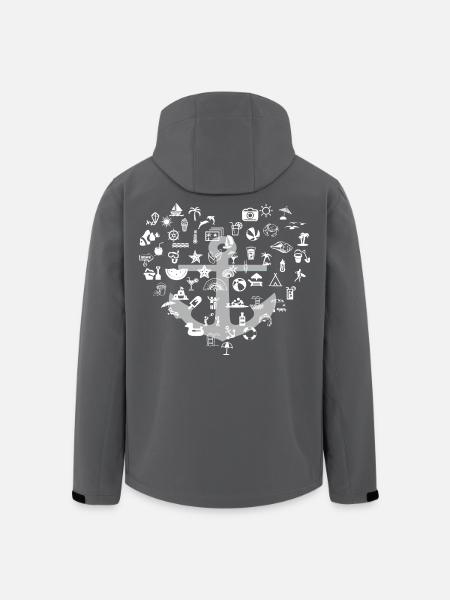 Herz des Nordens - Ostsee Nordsee - Recycelte Männer Softshell-Jacke von Stanley/Stella - Anthrazit