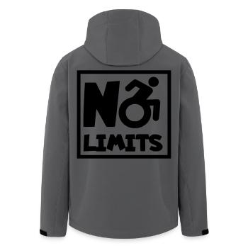 No limits for this wheelchair user, role # - Men’s Recycled Softshell Jacket by Stanley/Stella - anthracite - Back - AI Model Male 185 light (185cm)